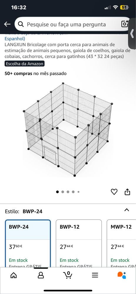 Cercado GRANDE para animais de pequeno/medio porte ou coelhos