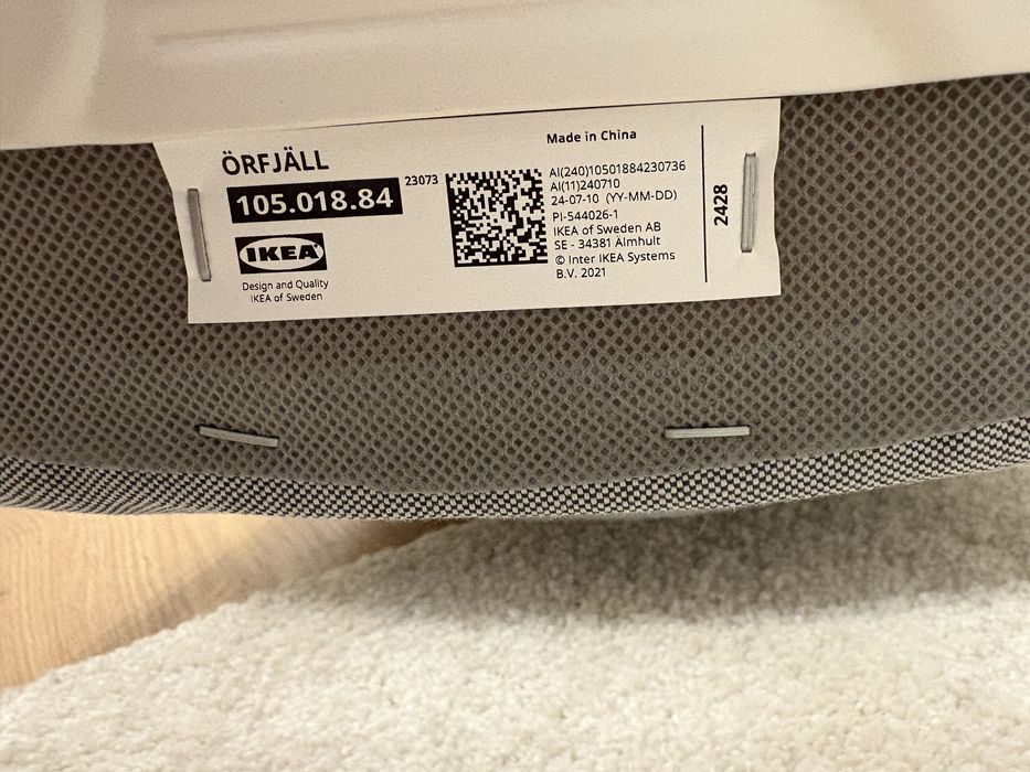 ORFJÄLL Dziecięce krzesło biurowe, biały/Vissle jasnoszary