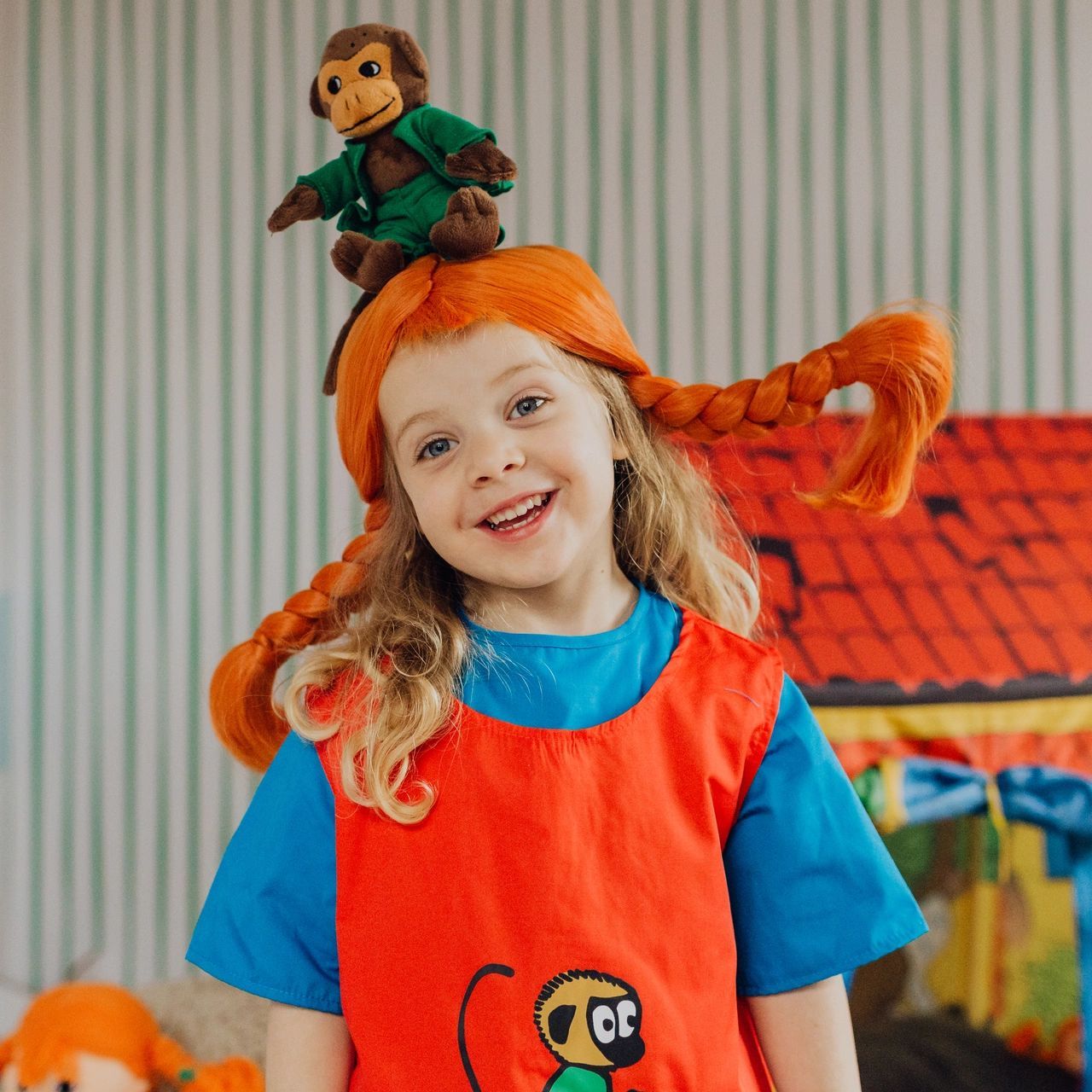 Kostium Pippi Langstrumpf, przebranie dla dzieci bal karnawał