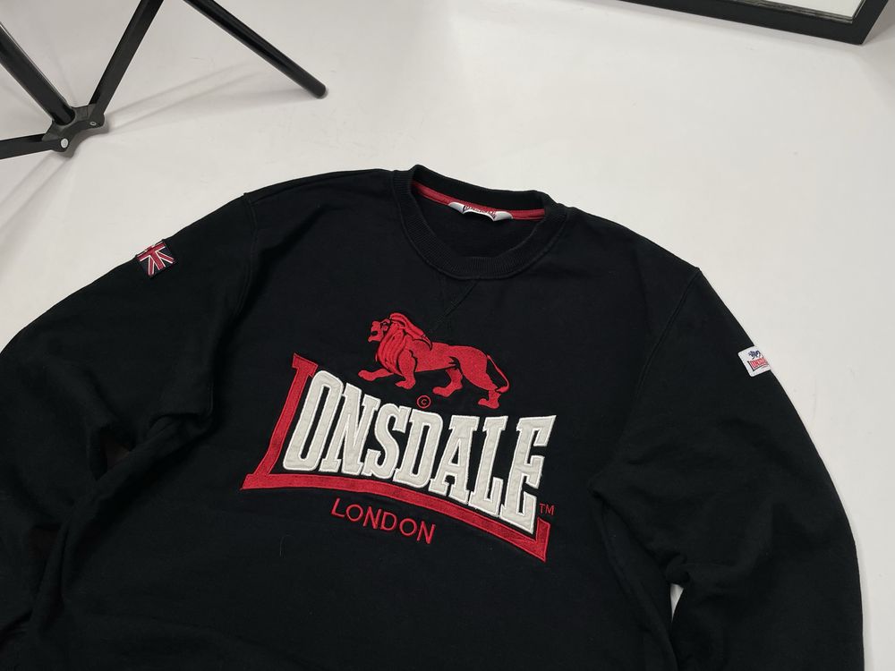 Вінтажний світшот Lonsdale S свитшот худи лонсдейл кежуал fred pit bul