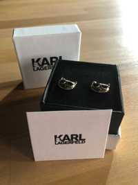 Karl Lagerfeld kolczyki Ikonik Choupette Stud Earrings A780 Gold NOWE