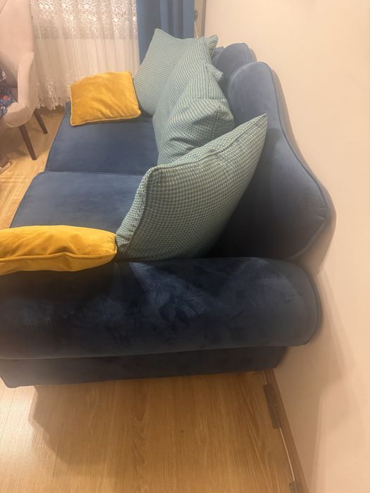 Sofa niebieska 3 osobowa