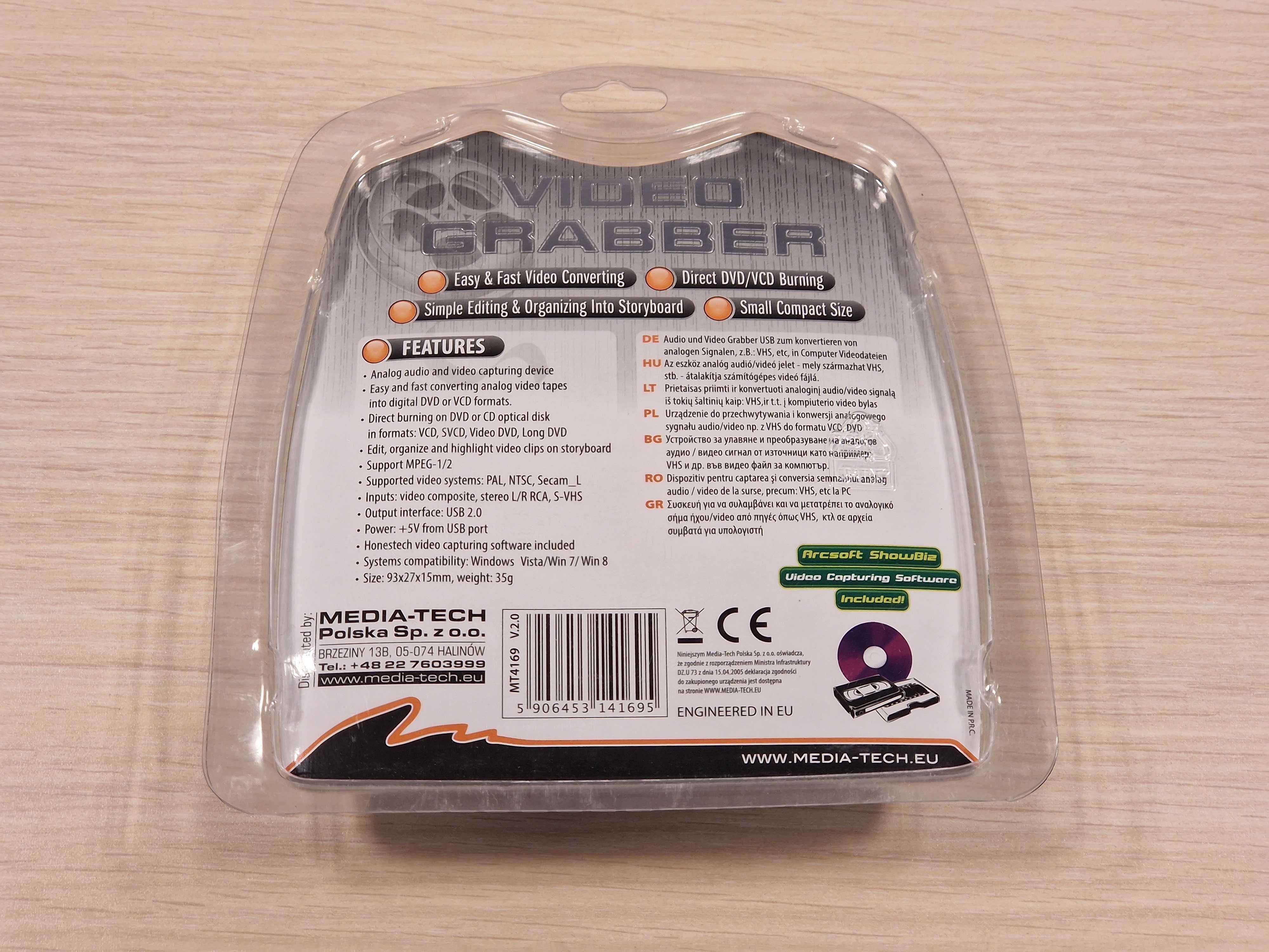 Video media grabber Media Tech MT4169 - nowy