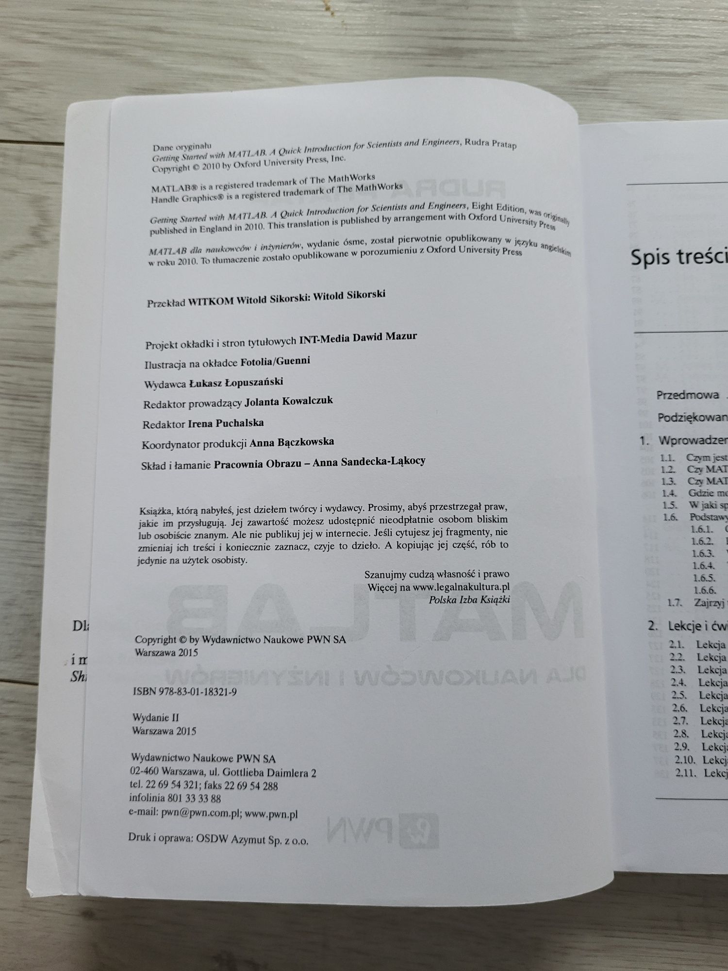 Matlab dla naukowców i inżynierów