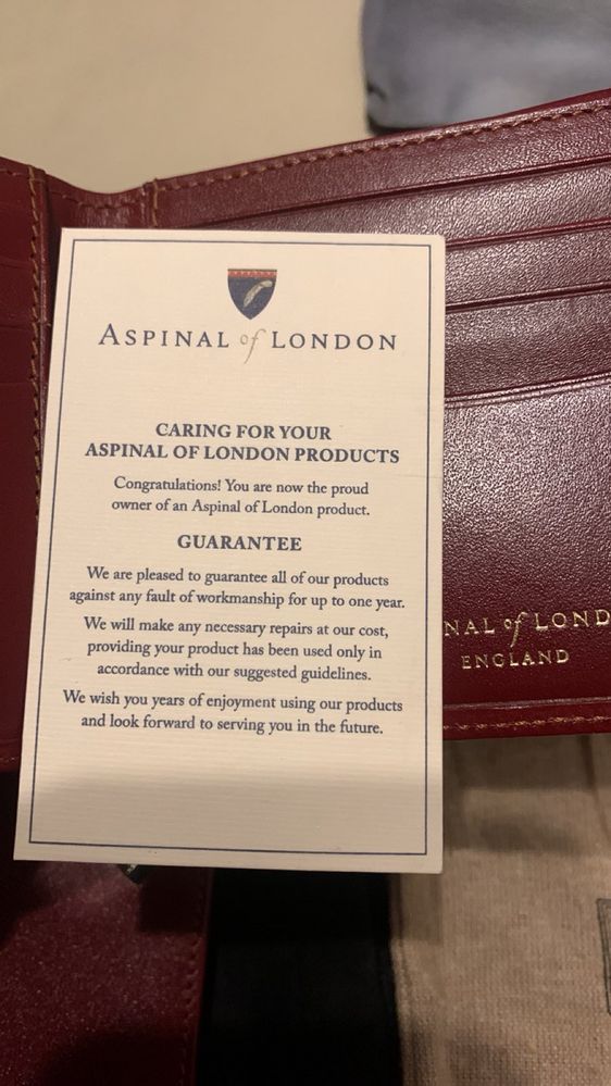 Carteiras Aspinal of London