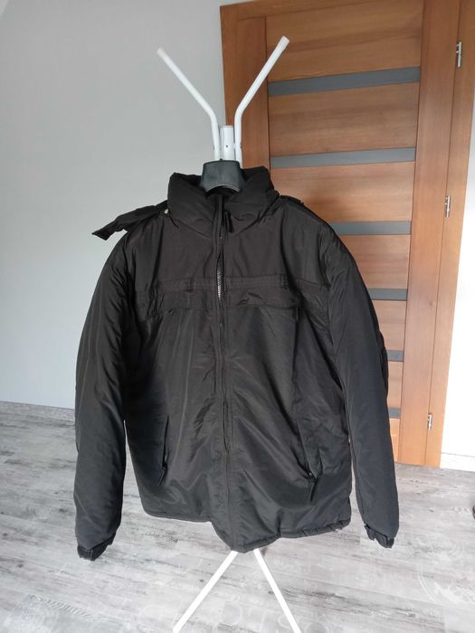 Kurtka męska zimowa 3XL  czarna z kapturem