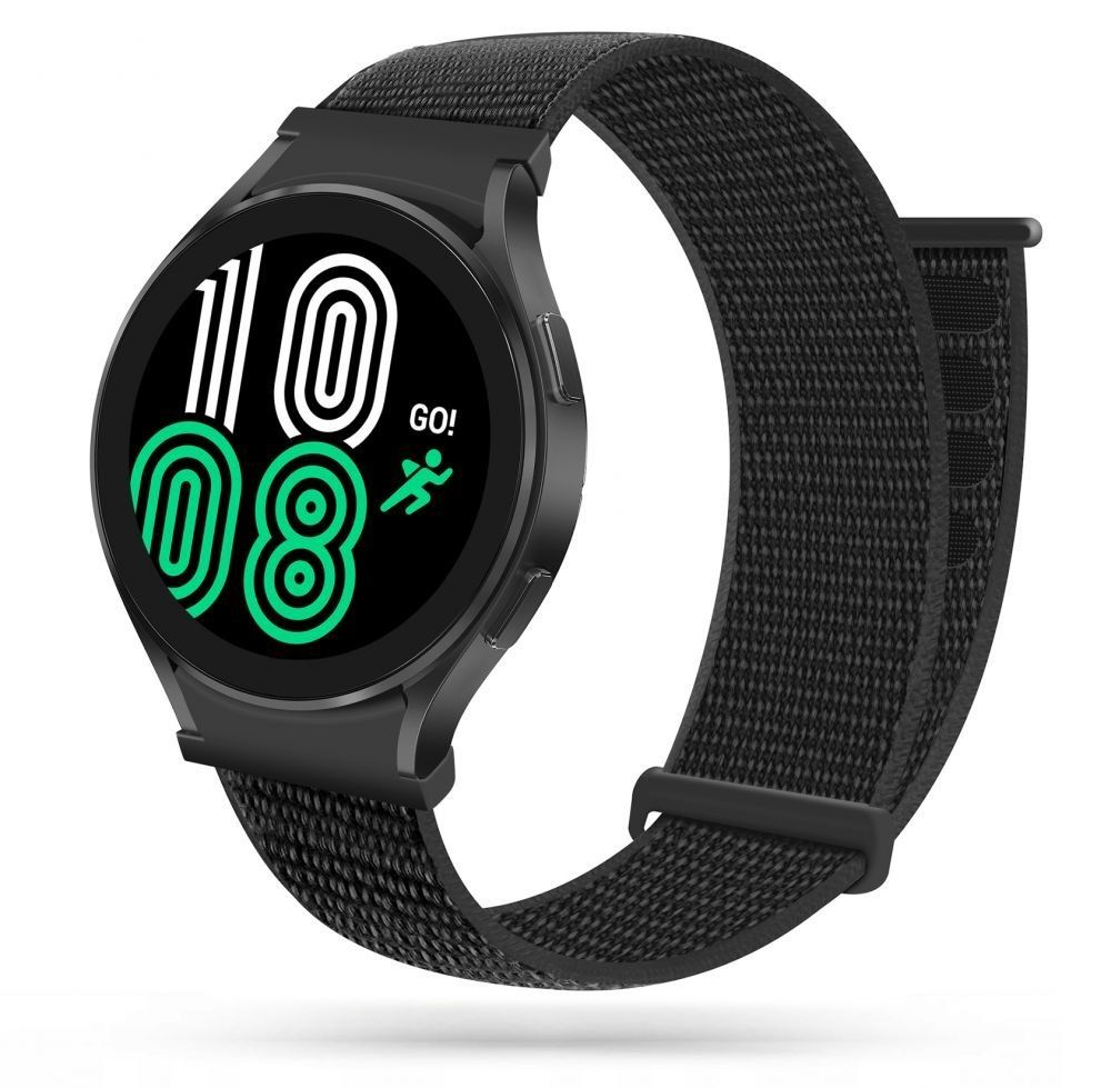 Pasek Nylon Do Samsung Galaxy Watch 4 40 / 42 / 44 / 46 Mm Black