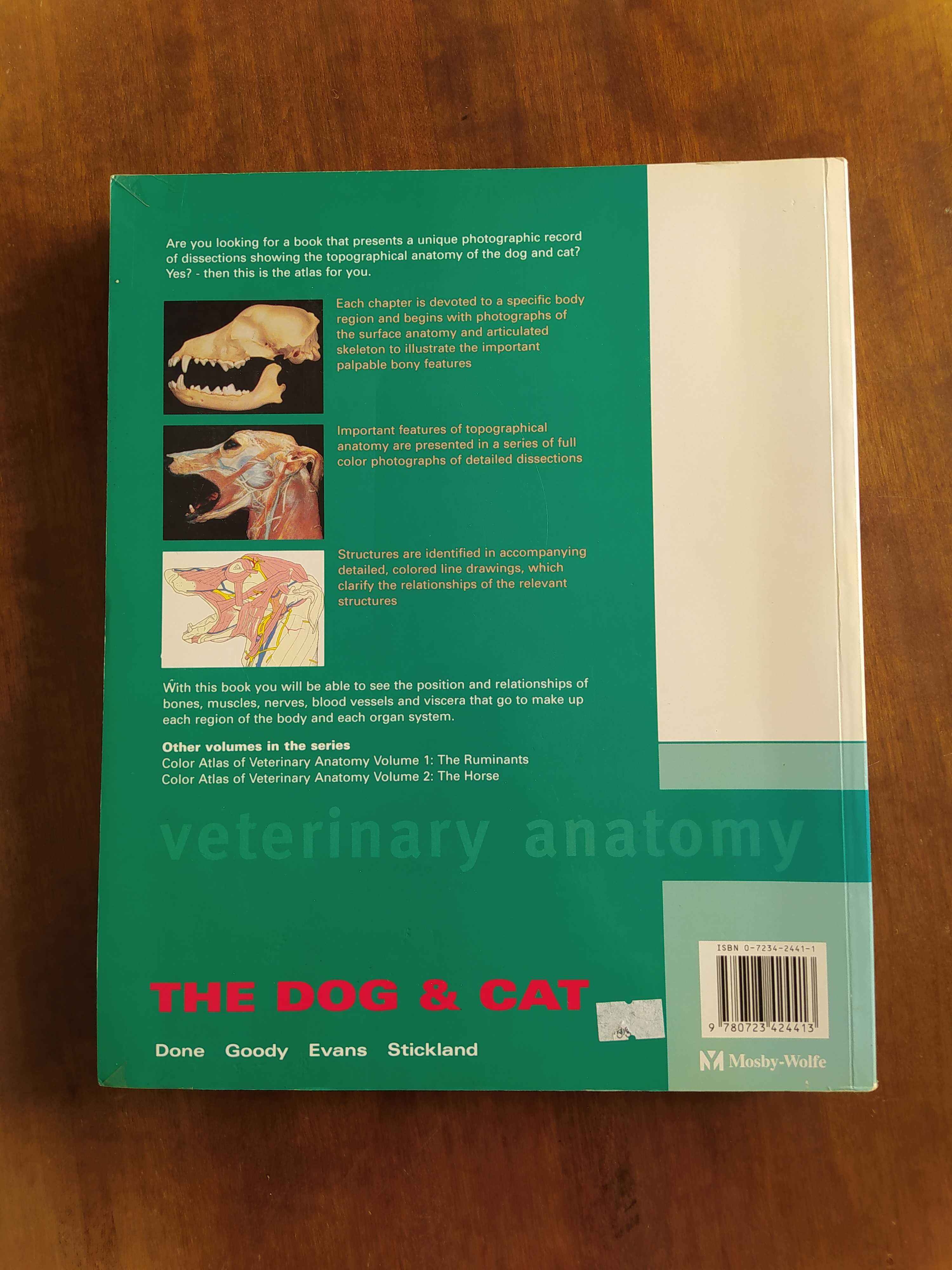 Color atlas of veterinary anatomy, dog, cat, Mosby, anatomia