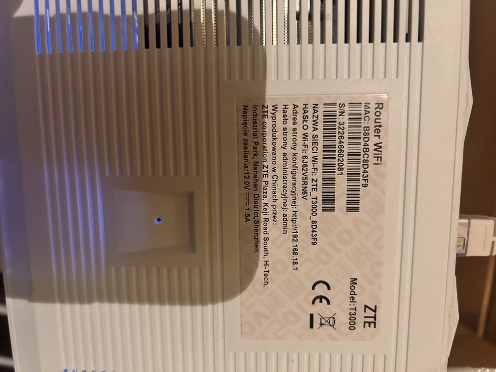 Zestaw MC889 + router ZTE T3000 5G Wi-fi 6