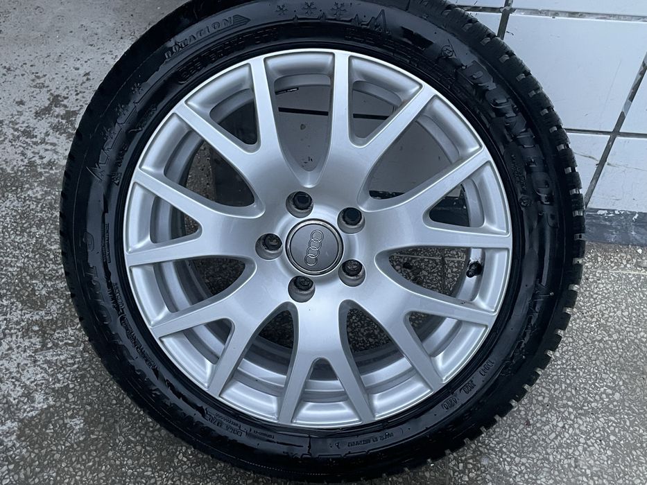 Felgi aluminiowe audi 17 cali z oponami zimowymi