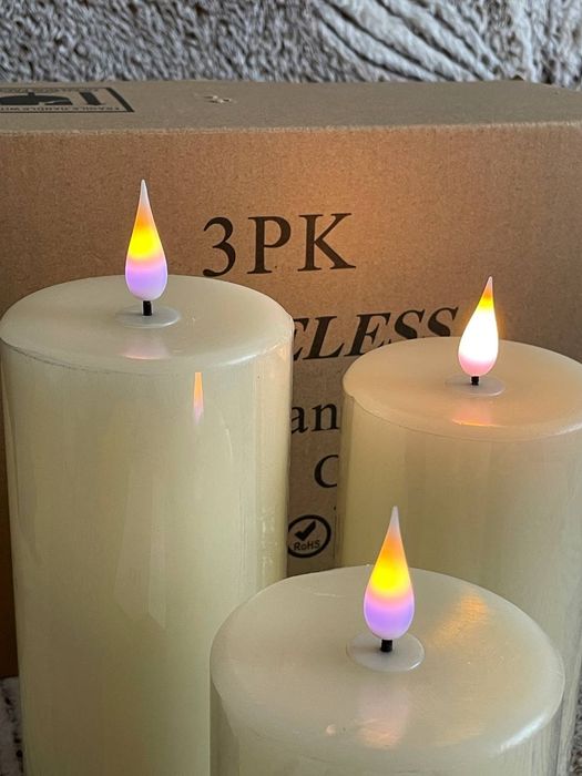 Свічки на батарейках LED свічки (3 шт.) з пультом нові