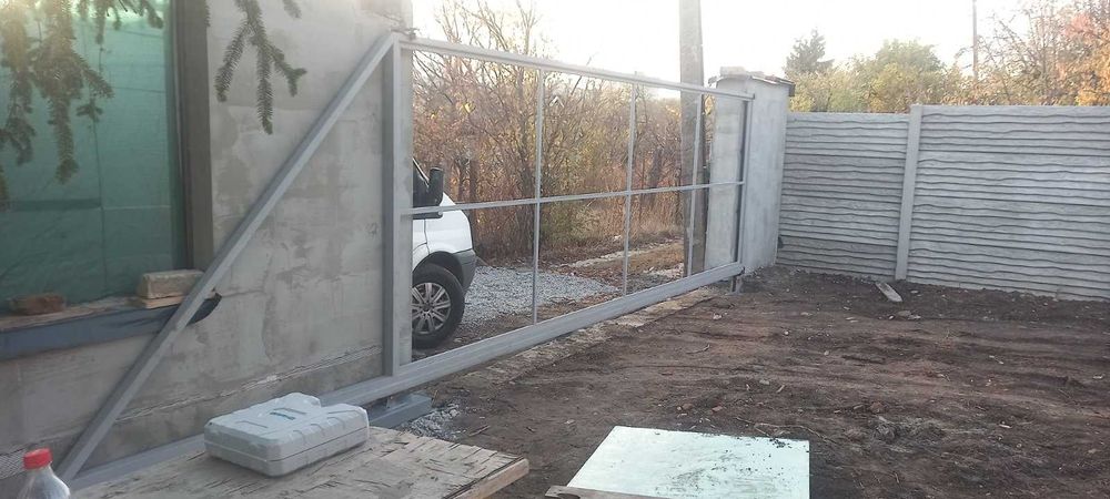 Готові каркаси відкатних воріт, Відкатні ворота без зашивки