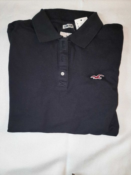 Holister czarne polo damskie  rozmiar M