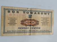 PRL, Pewex, Bon towarowy 10 centów, lipiec 1969r