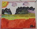 Pintura Montanhas Achatadas