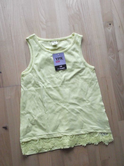 bluzka koronkowa dziecięca, żółta, firma Y.F.K