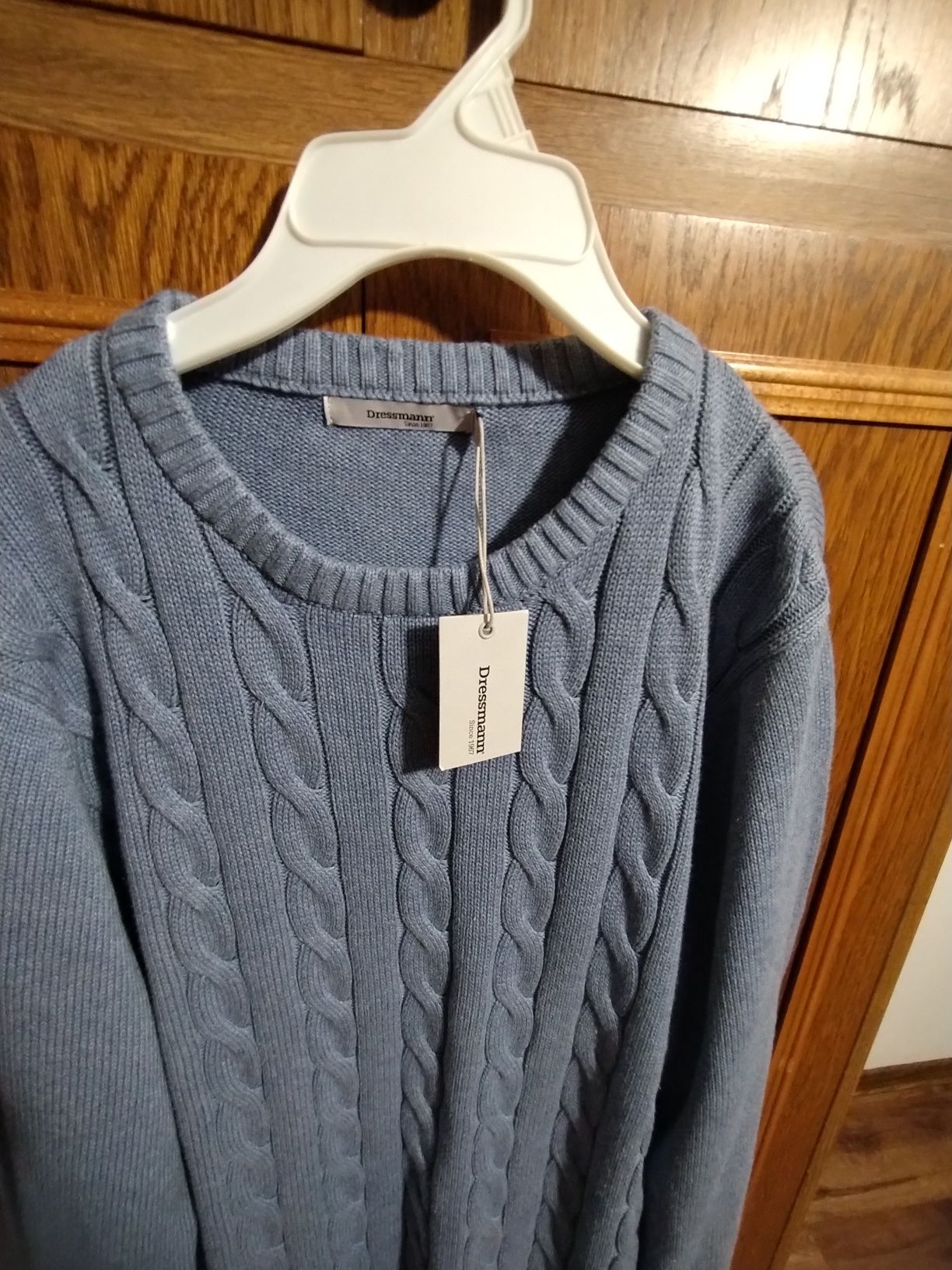 Nowy bawełniany sweter marki Dressman L