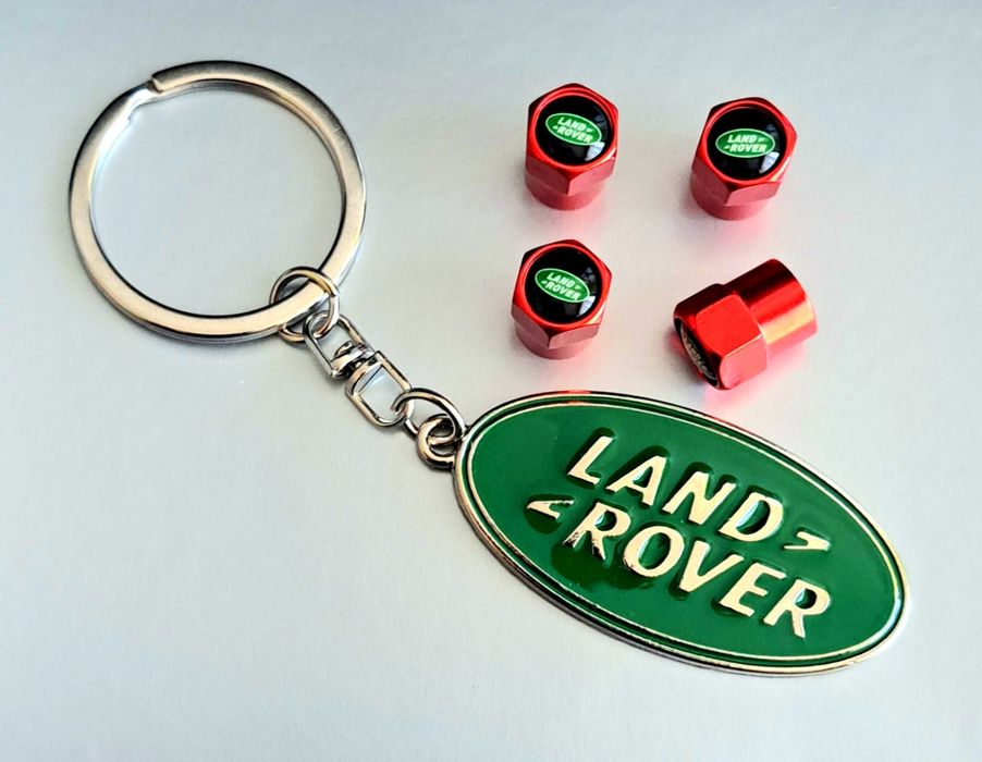 *NOWY* Breloczek LAND ROVER + Nakrętki na wentyle komplet tuning