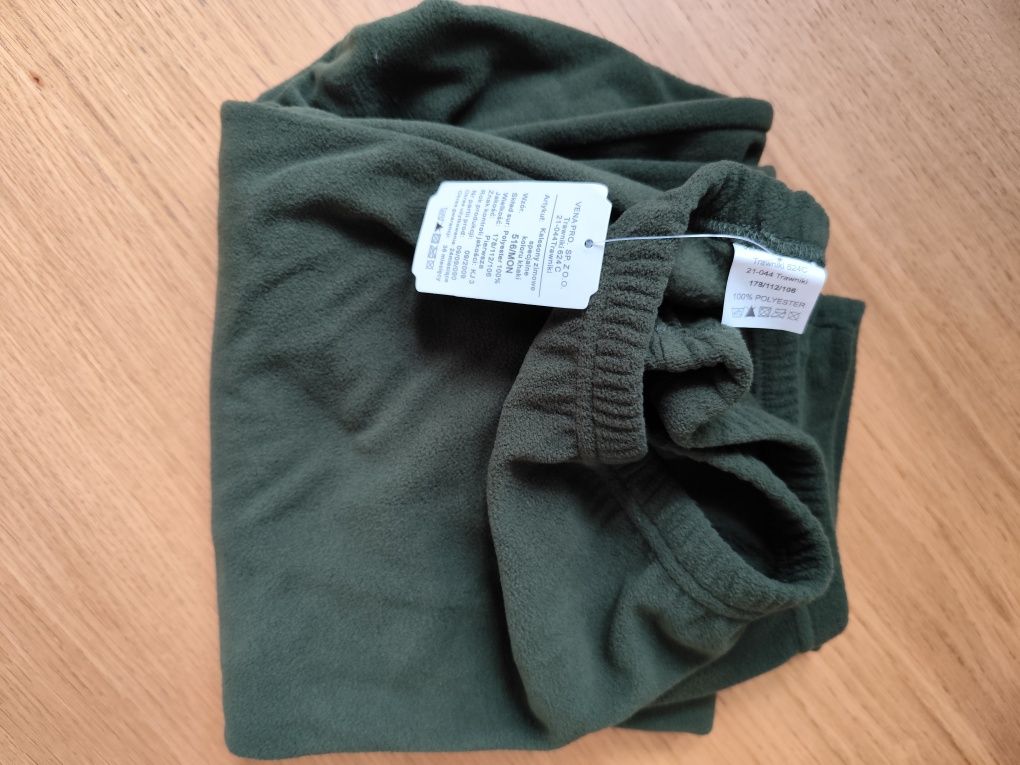 Kalesony zimowe polarowe kolor Khaki wzór 516/MON