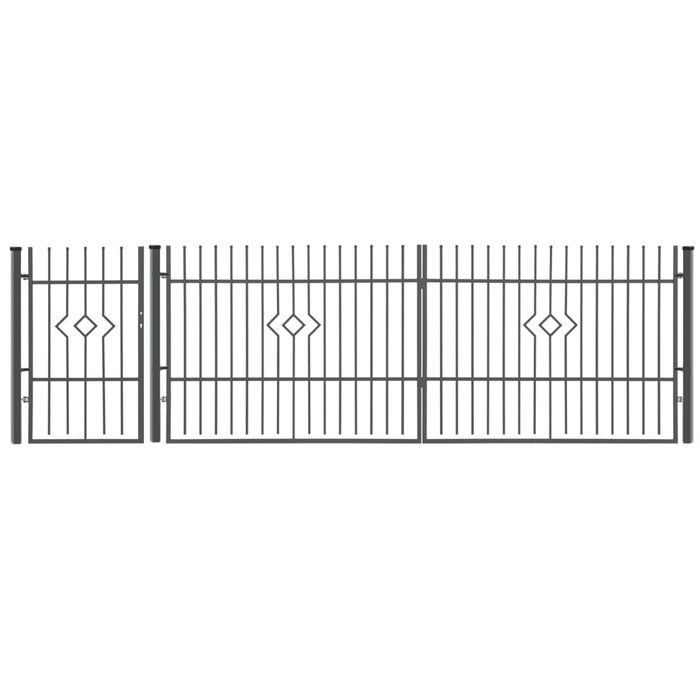 Brama, furtka, 3 słupki - cały zestaw Nikola, Polbram stal ocynk