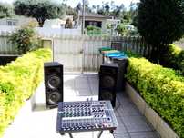 PA amplificado completo com 2 topos 2x12" + mesa amplificada.