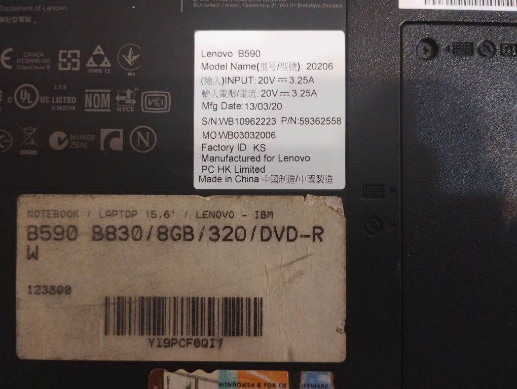 Komputer Lenovo B590