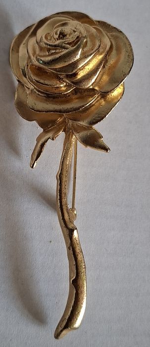 Винтажная Шикарная Брошь Роза! Германия!