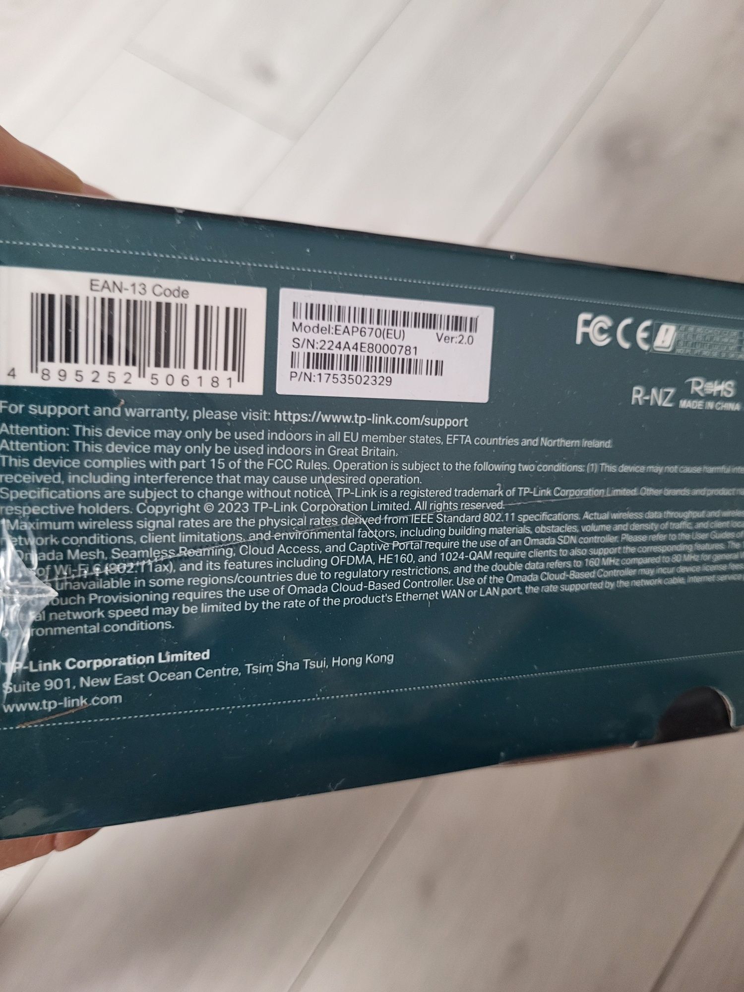 Punkt dostępu Acces Point TP-Link Omada AX5400 EAP670