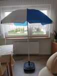 Parasol duży plażowy na balkon składany łamany 195 cm XXL podstawka