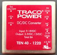 TEN 40-1220 Traco Power przetwornica DC/DC 9-18V 3,3V 5V 8A 40W