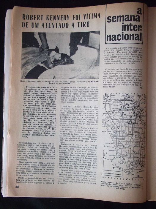 Revista Vida Mundial 1513 de 07/06/1968 kennedy