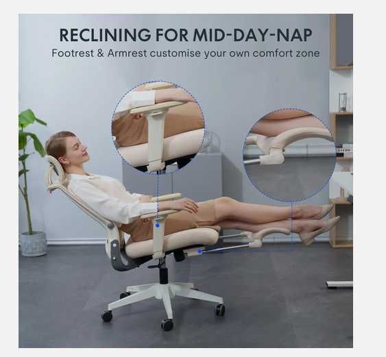 FLEXISPOT OS1W Ergonomiczne Krzesło Biurowe Składane