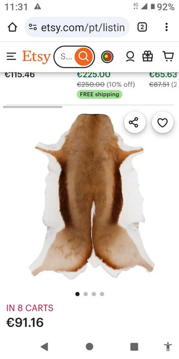 Tapete de pele antílope