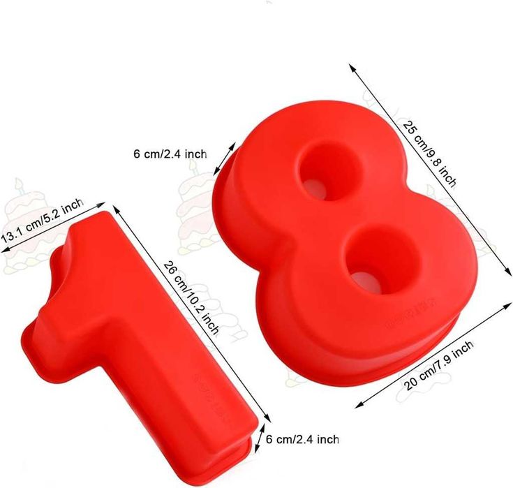 Forma do ciasta z cyframi 3D, duża forma do ciasta z cyframi