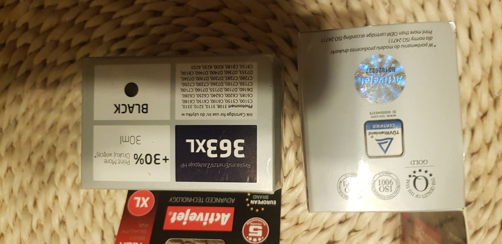 Dwa opakowania tusz ACTIVEJET do HP 363 XL C8719EE Czarny 30 ml AH-363