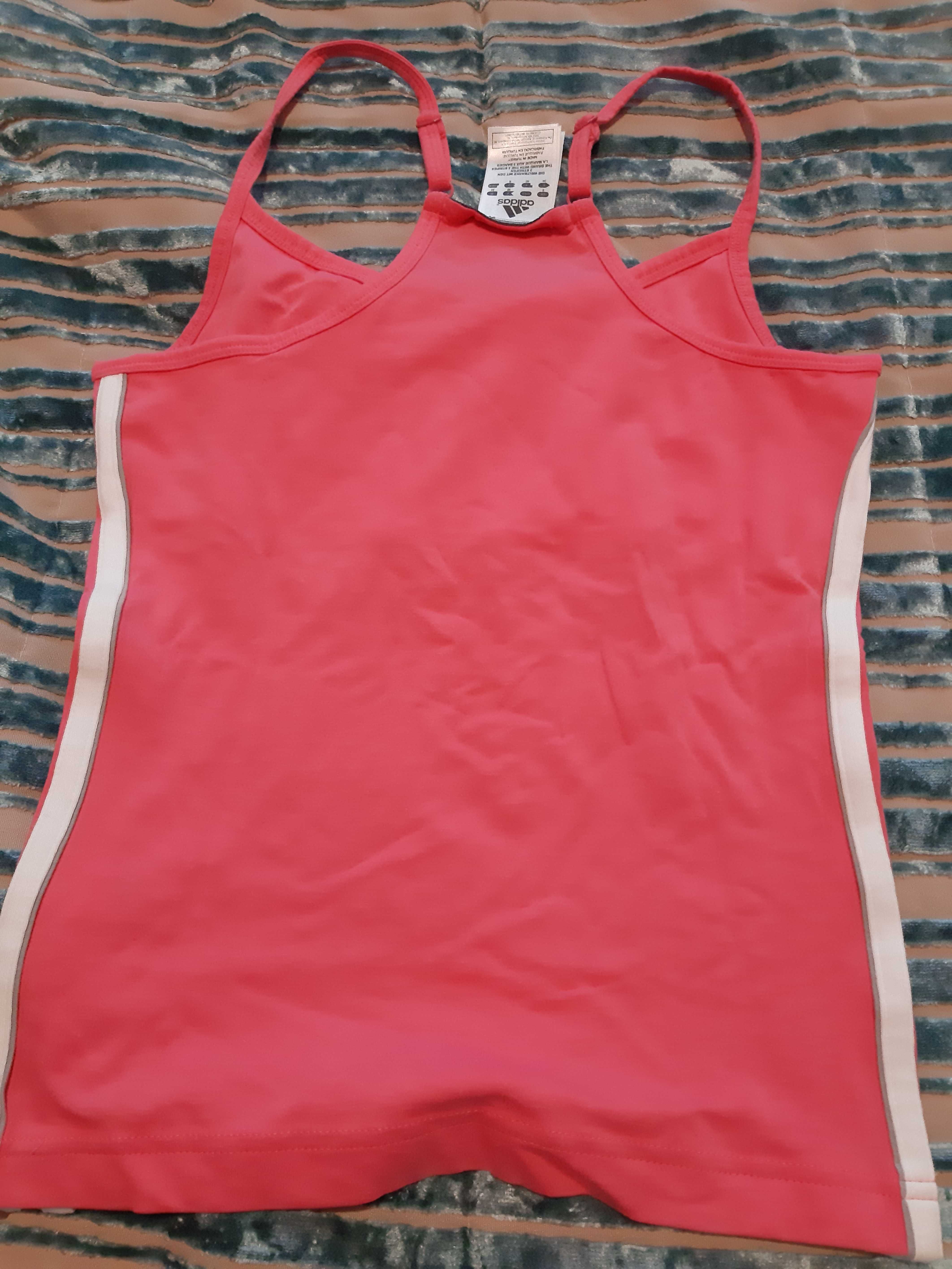 Top Adidas | desporto | ginasio | rosa e branco