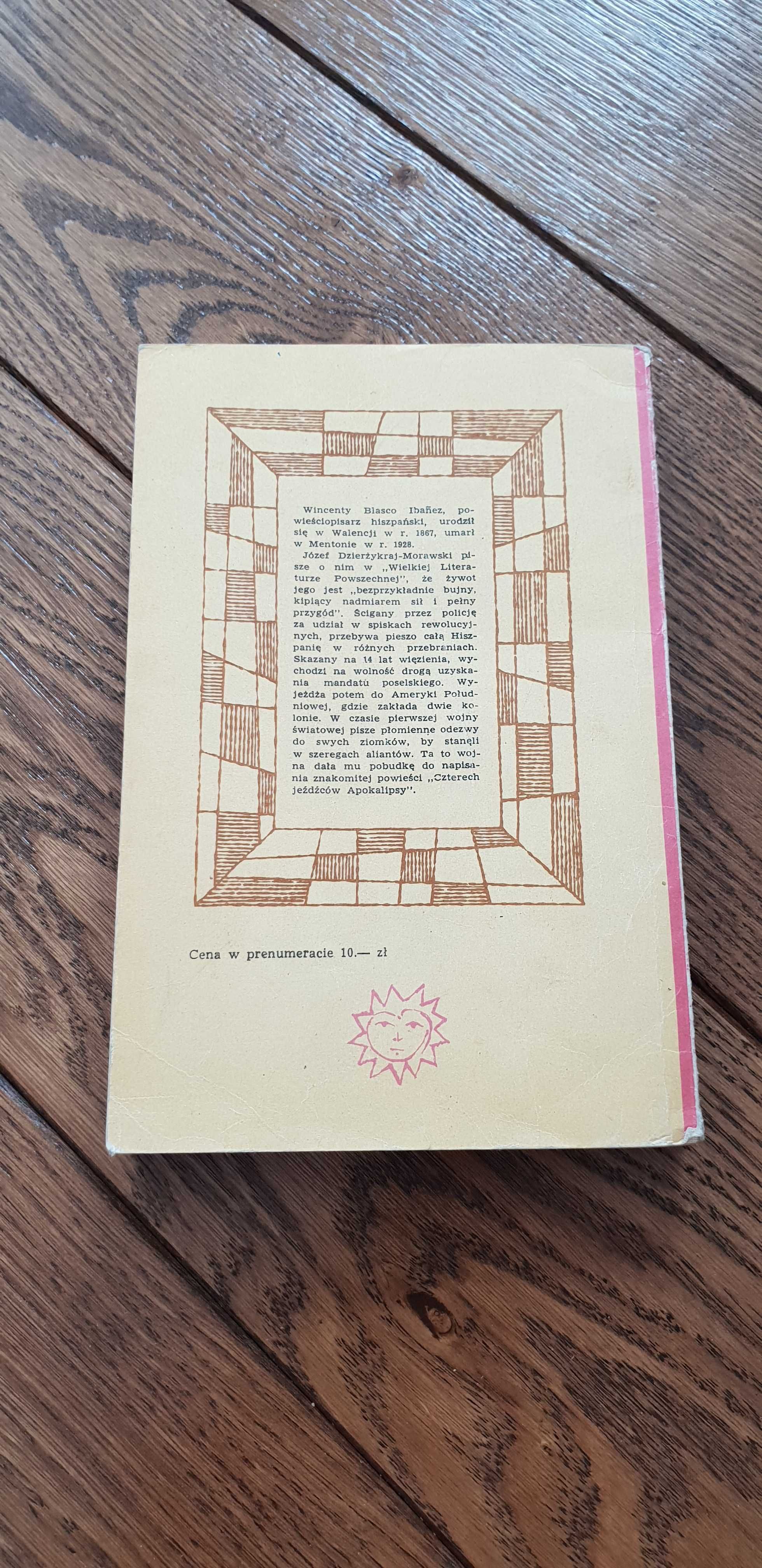 Książka rok 1959 "Czterech jeźdźców apokalipsy" W. Blasco Ibanez