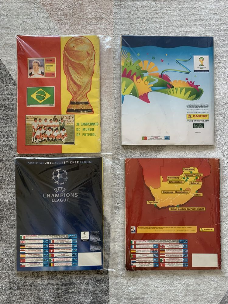 Cadernetas Panini Europeus e Mundiais e outras