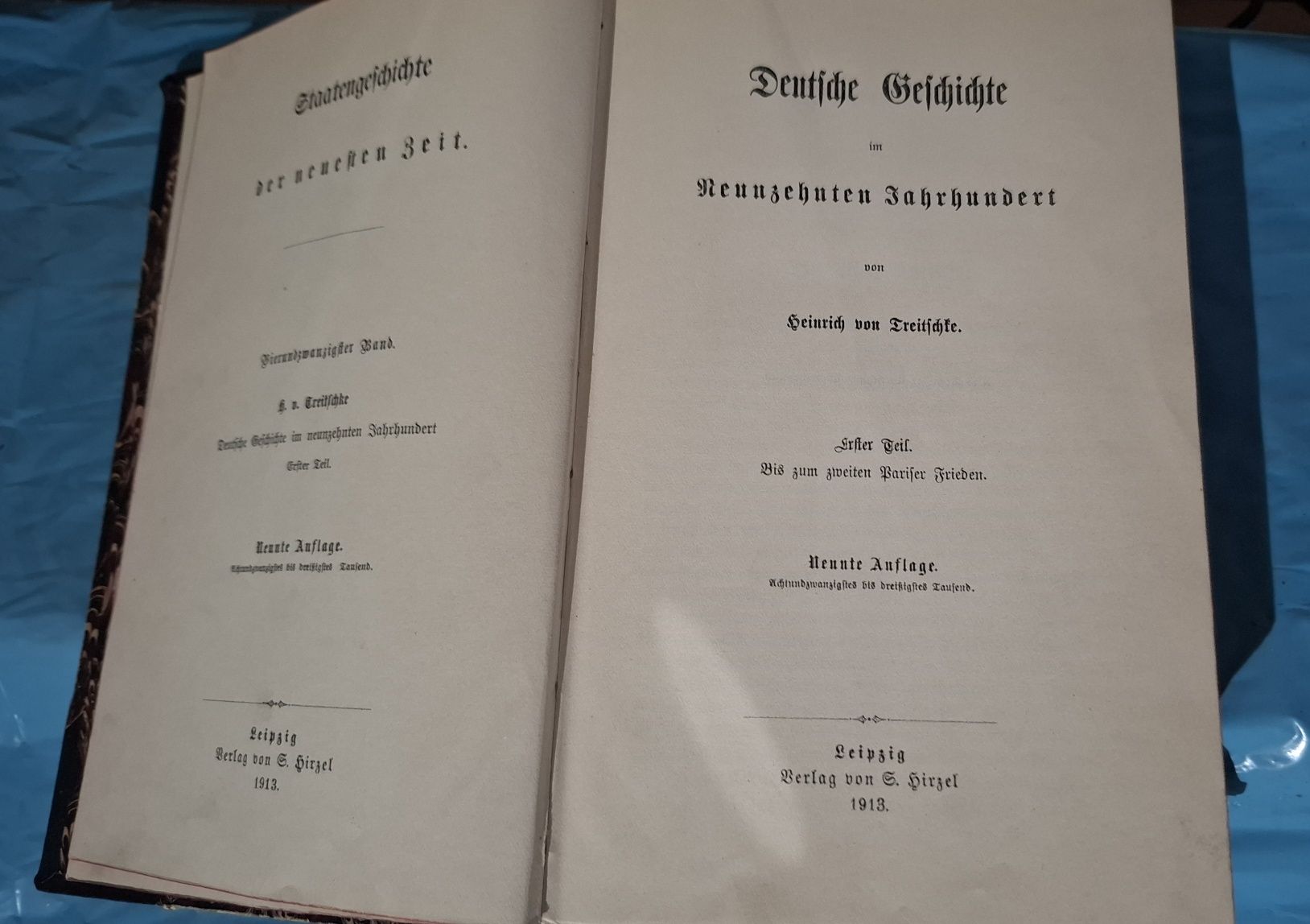 Historia Niemiec XIX wieku. Tekst pisany gotykiem.
