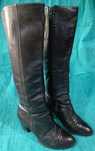 Botas em pele - Pretas