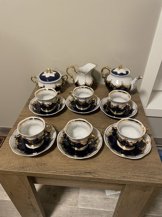 Чайний сервіз барановка синій бутон