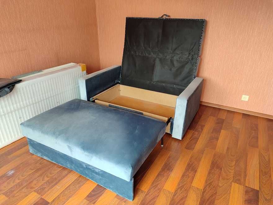 Sofa rozkładana z pojemnikiem na pościel (łóżko 120x190)