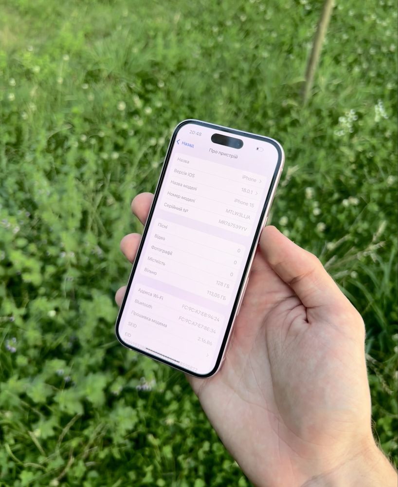 Iphone 15 pink 128gb neverlock айфон 15 рожевий 128гб неверлок