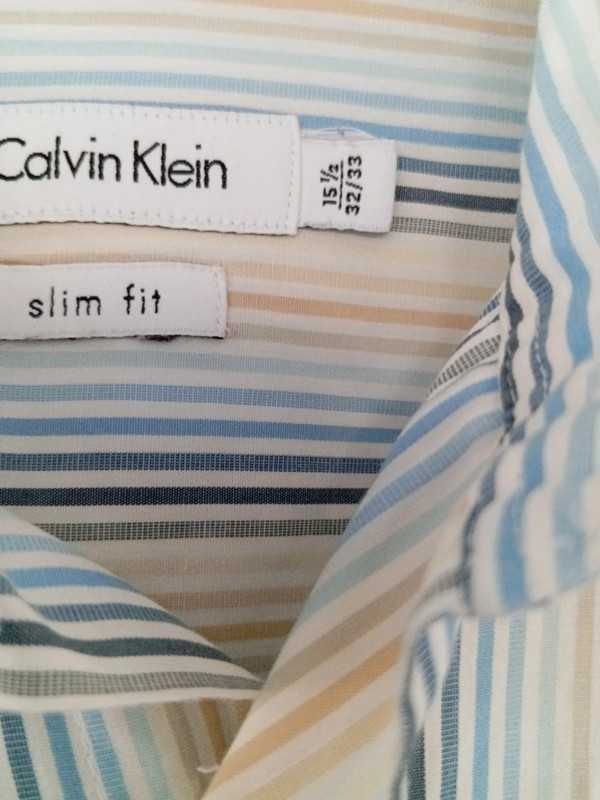 Koszula Męska Calvin Klein Bawełna Unikat Vintage M