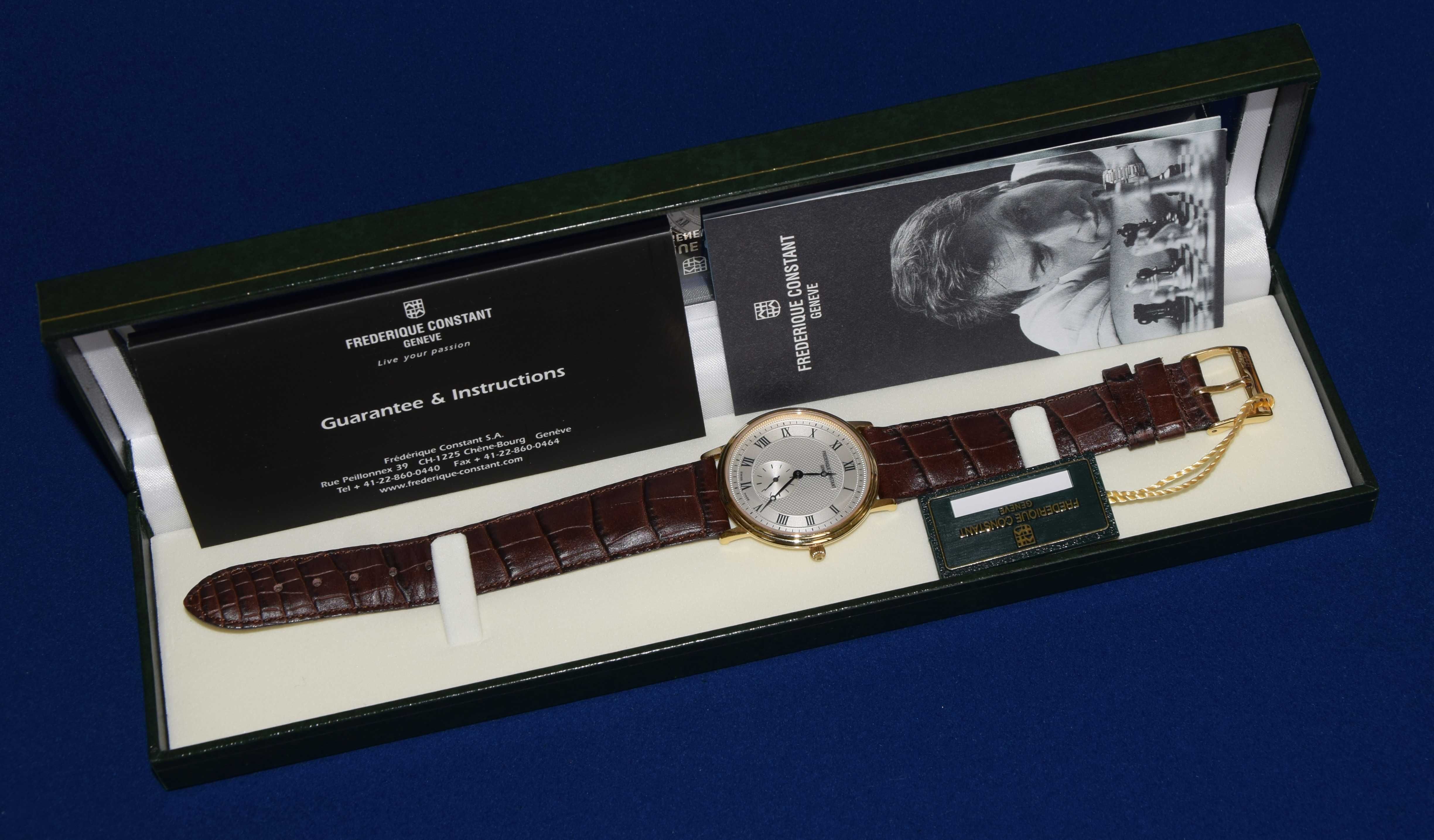 Relógio Frederique Constant , coleção Slimline , Geneve-Suiça