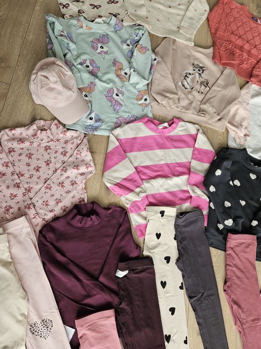 Paka ubrań dla dziewczynki jesień/zima 110/116 H&M