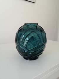 Vaso decorativo em vidro azul