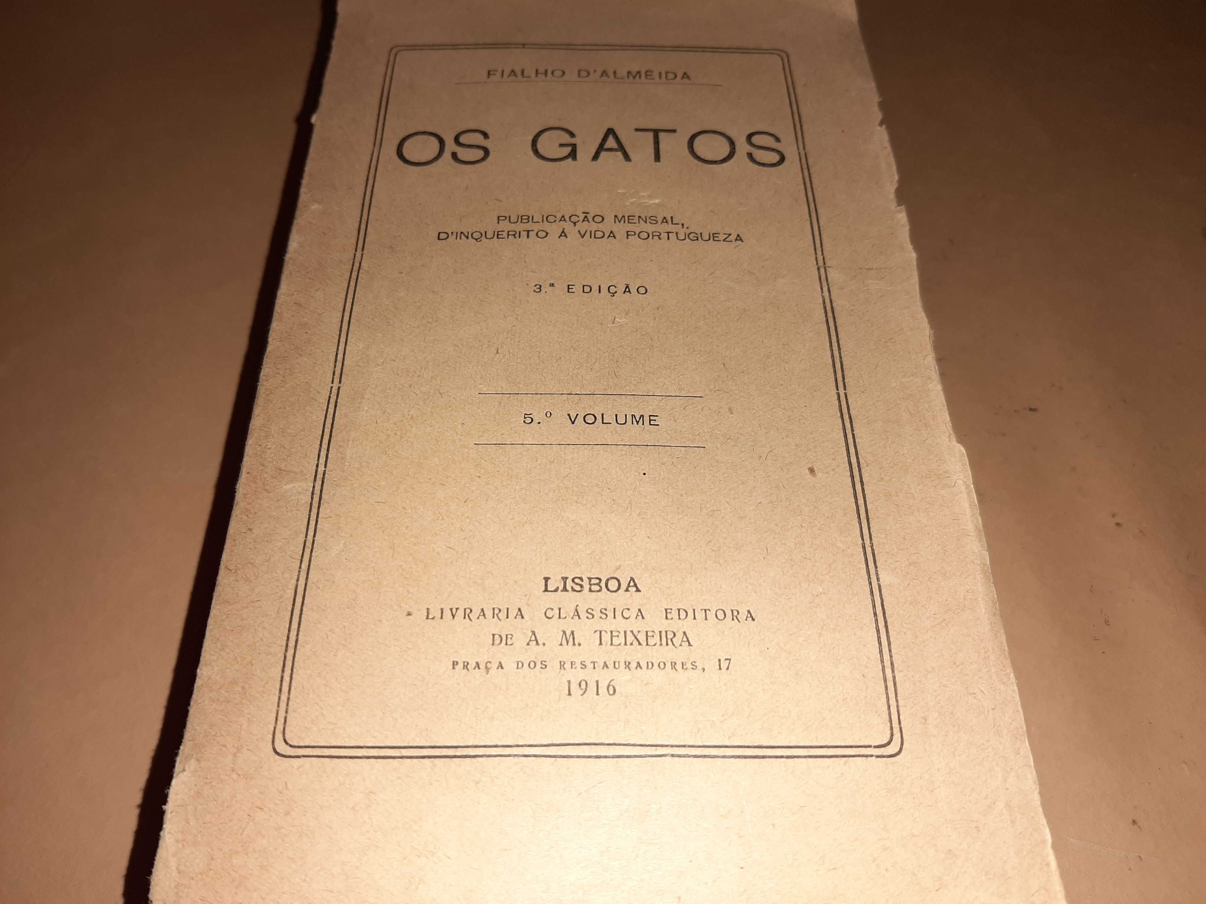 Os Gatos // Fialho de Almeida   3ª Edição  5º volume