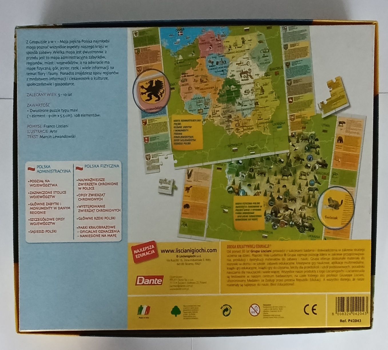 Moja piękna Polska puzzle dwustronne 108 elementów