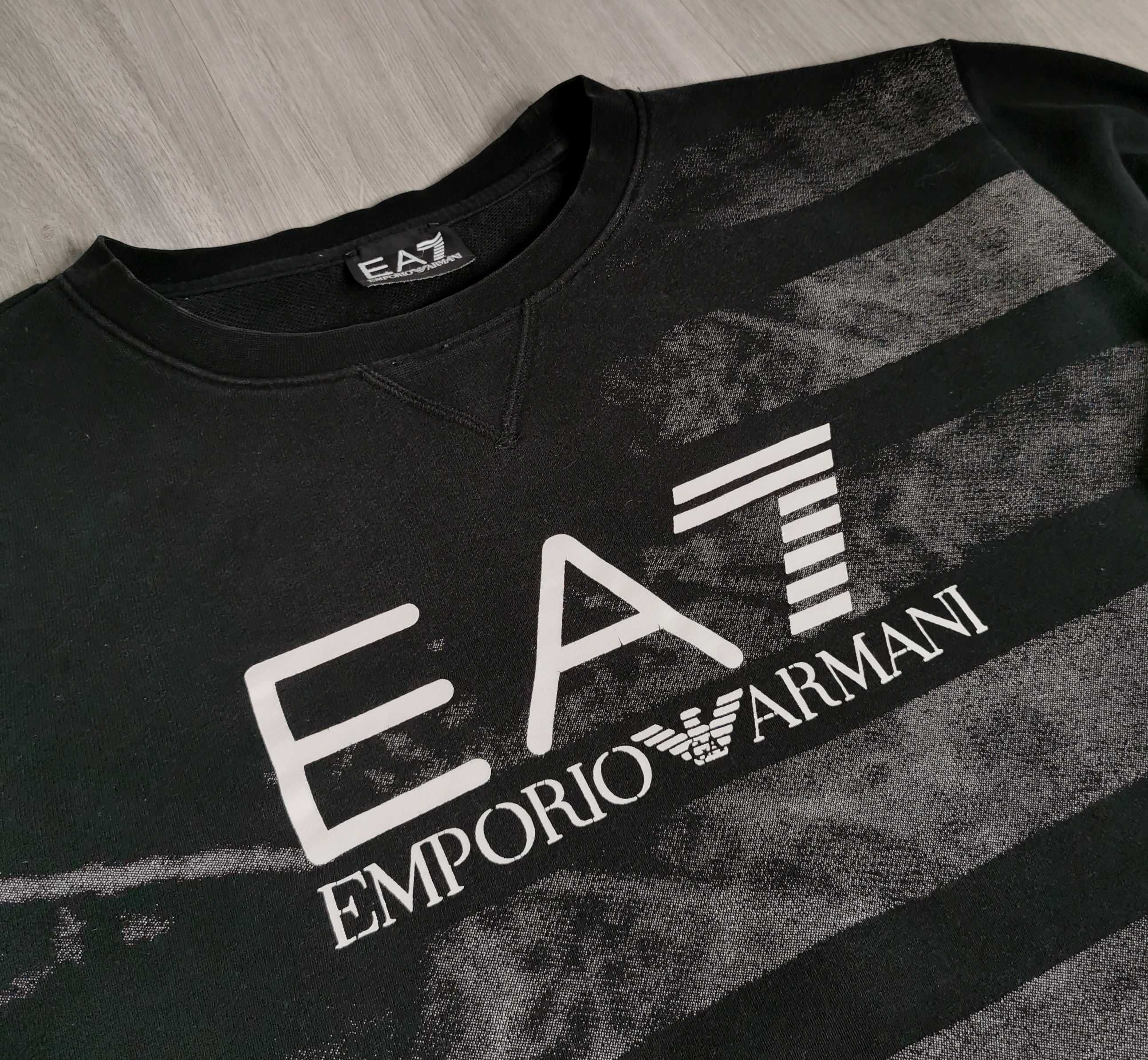 Bluza Emporio Armani big print rozmiar XL black czarna